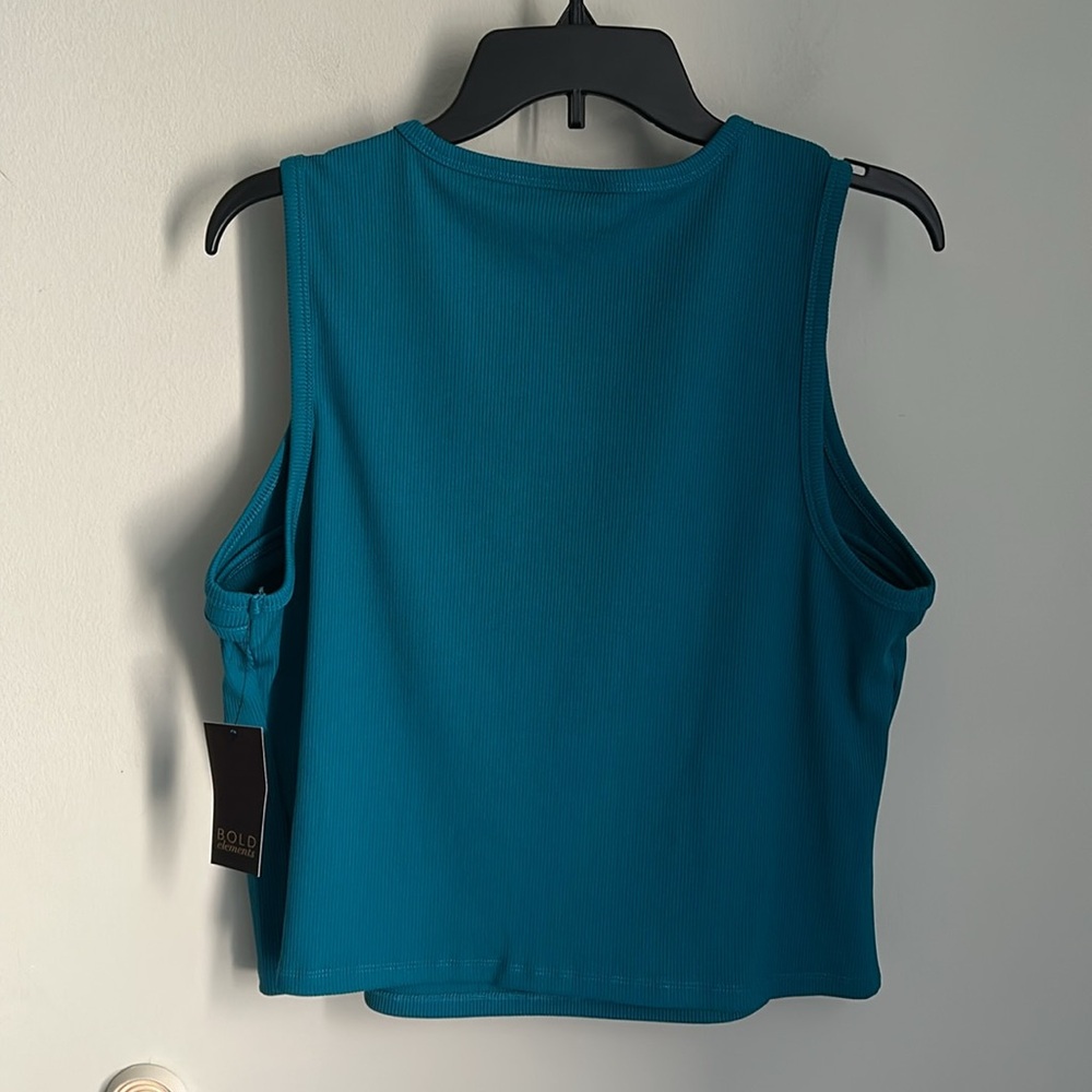 BOLD elements Turquoise Cutout Tank Top - Picture 5 of 6